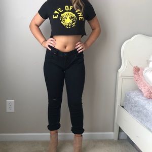 black full length jeans